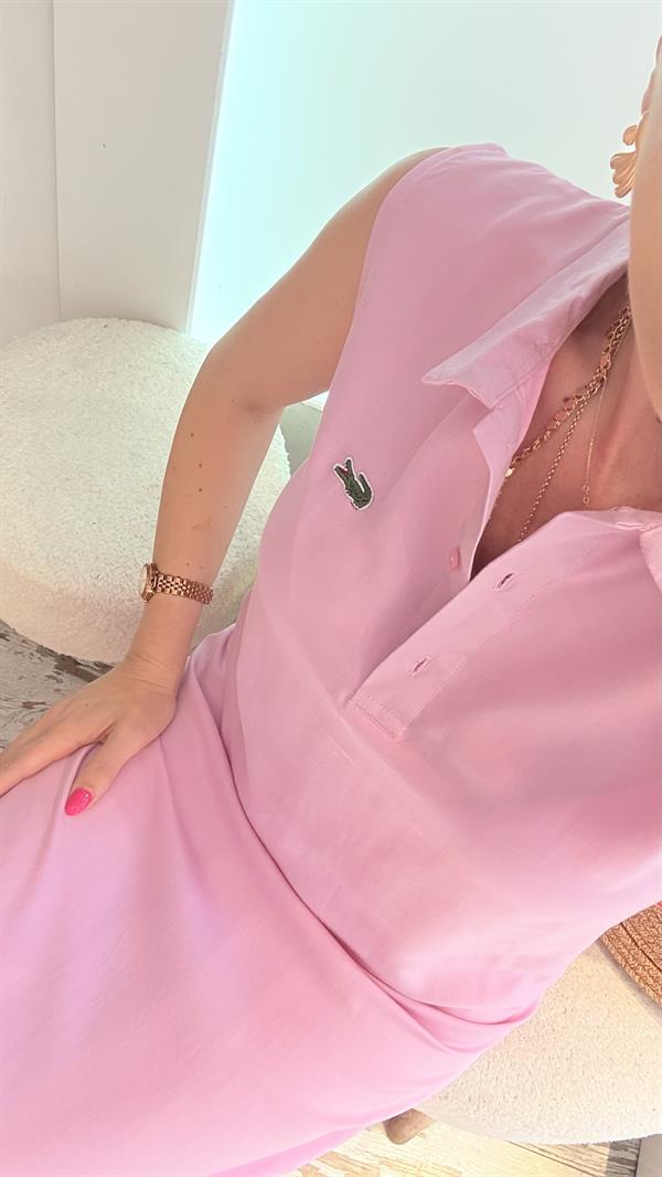 BELT TENSEL PEMBE ELBİSE