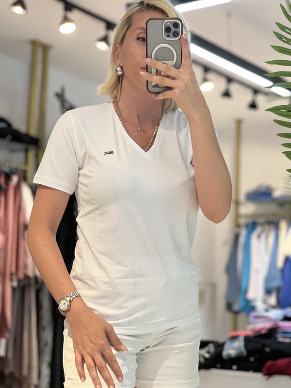 BEYAZ V YAKA TSHRT 