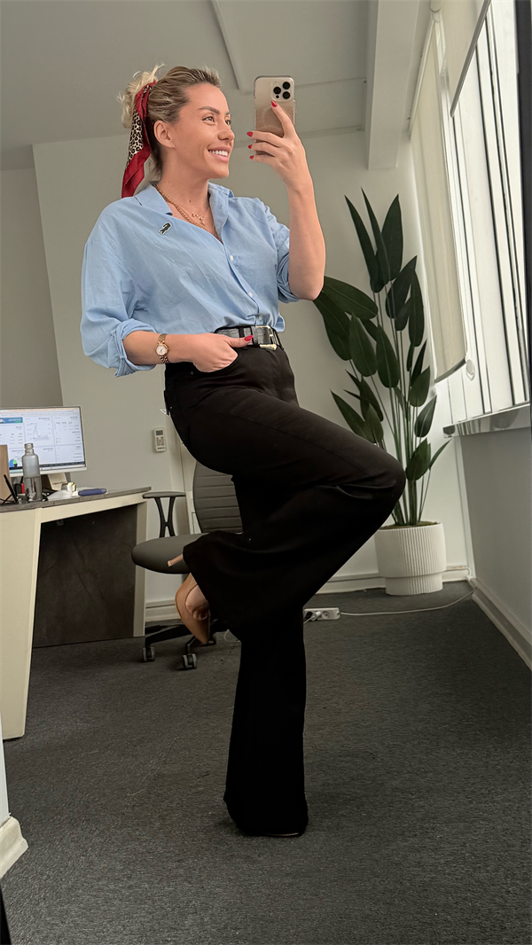 BİELLE SİYAH İSPANYOL JEAN