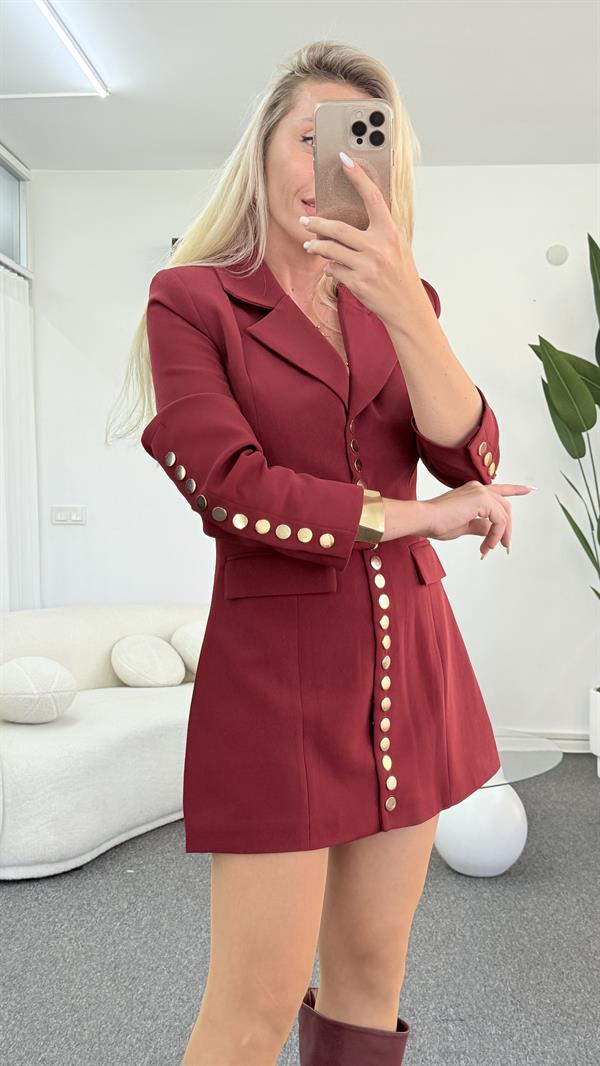 BİLYS BORDO ELBİSE