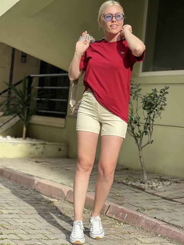 BORDO ORJ MARKA TSHRT 