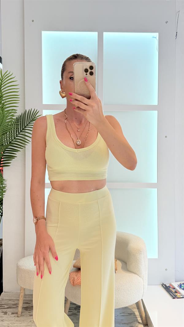 BOWTİE SARI CROP