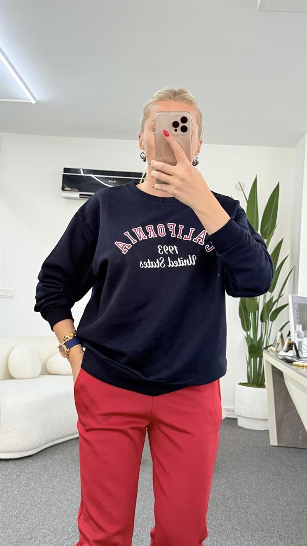 CALIFORNIA LACİVERT SWEATSHIRT