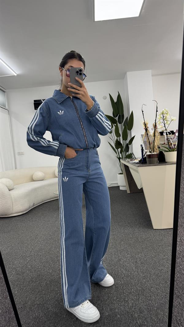 CENT ÇİZGİ DETAYLI KOT TAKIM