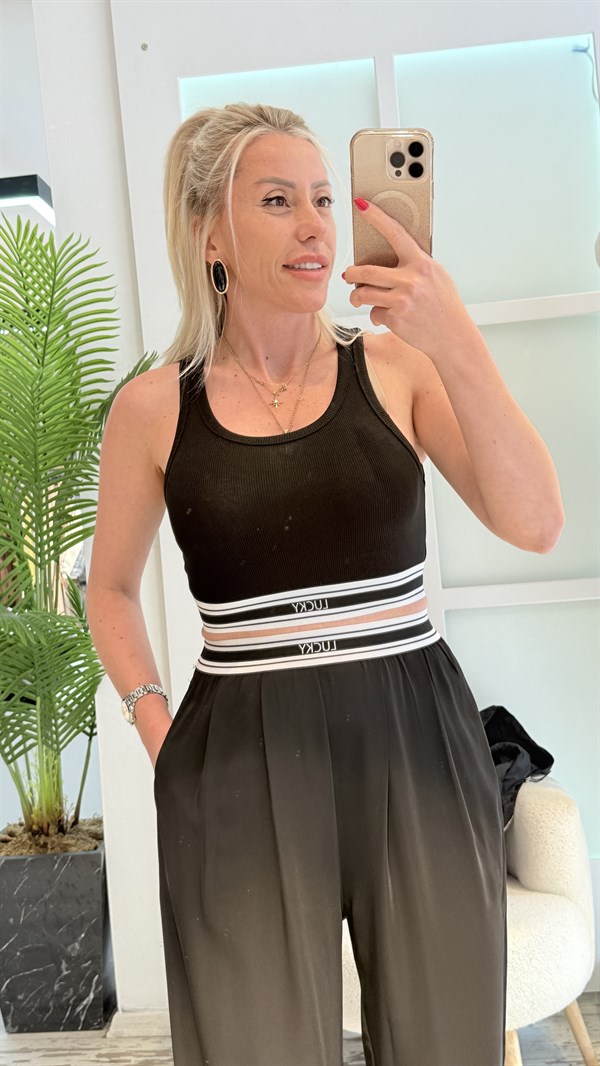 ÇERN SİYAH BELİ YAZILI TAKIM