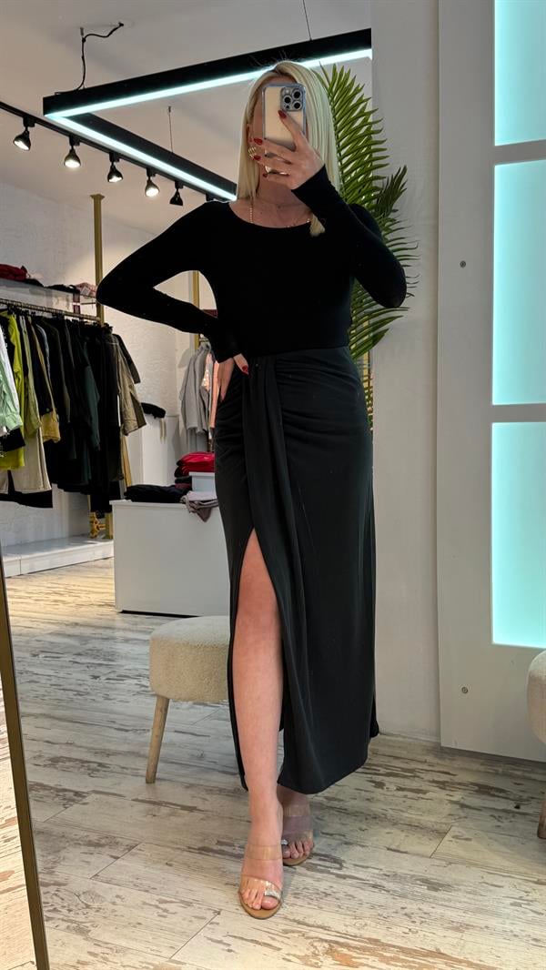 CESY BAĞLAMA DETAY ANTRASİT ETEK