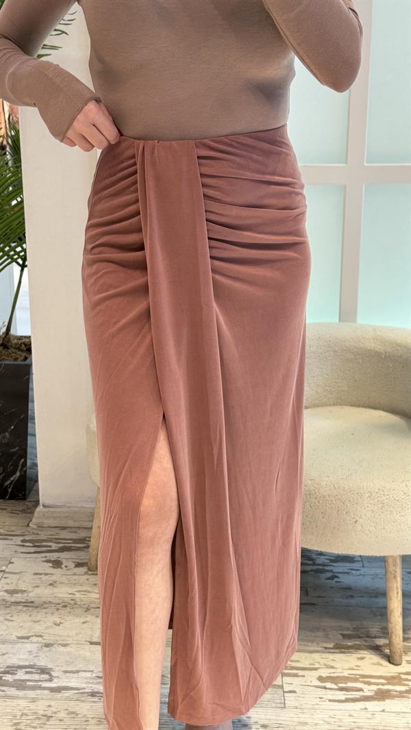 CESY BAĞLAMA DETAY YIRTMAÇLI ETEK