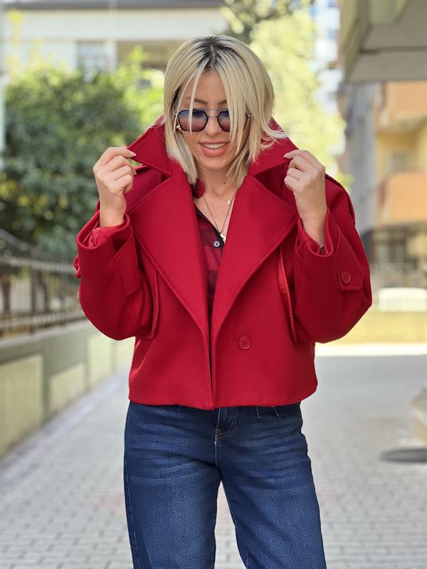 COAT KIRMIZI MİNİ KABAN