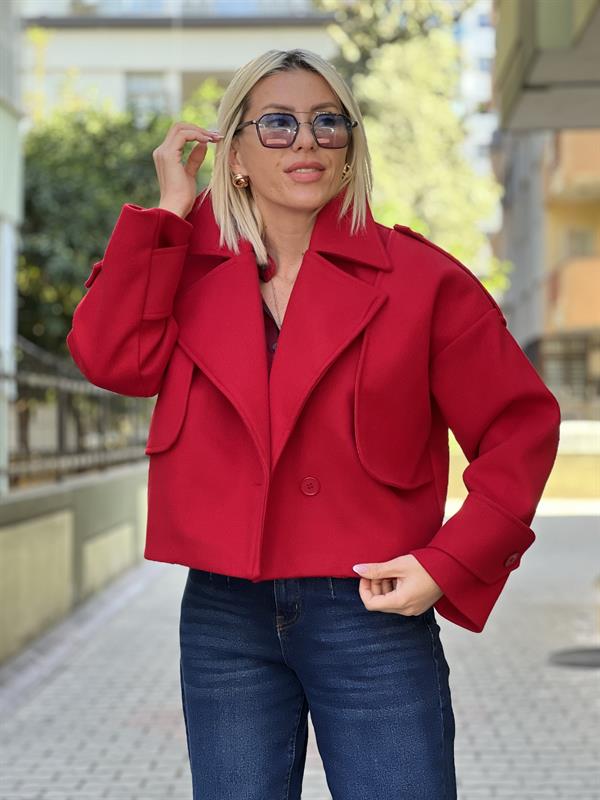 COAT KIRMIZI MİNİ KABAN