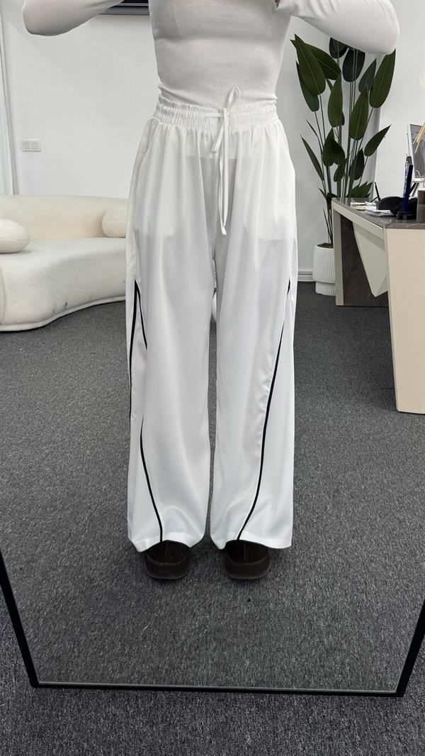 CORAL SATEN BEYAZ PANTALON