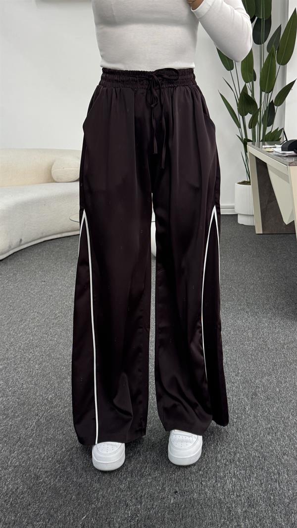 CORAL SATEN KAHVE PANTALON