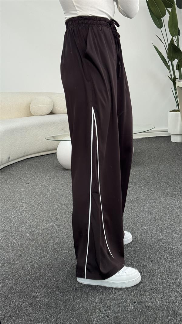 CORAL SATEN KAHVE PANTALON