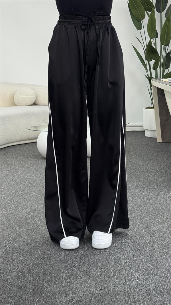 CORAL SATEN SİYAH PANTALON