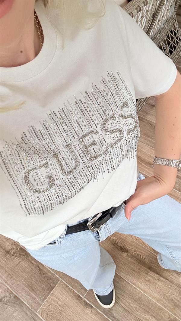 CWENS BEYAZ TAŞLI TSHRT 