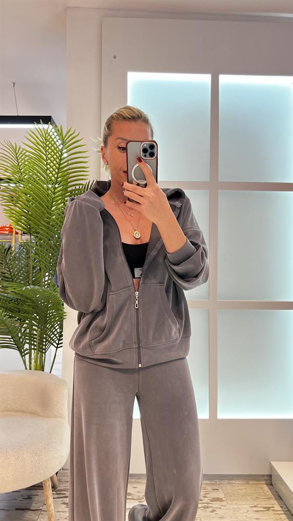 DARiCO KAPŞONLU GRİ MODAL TAKIM