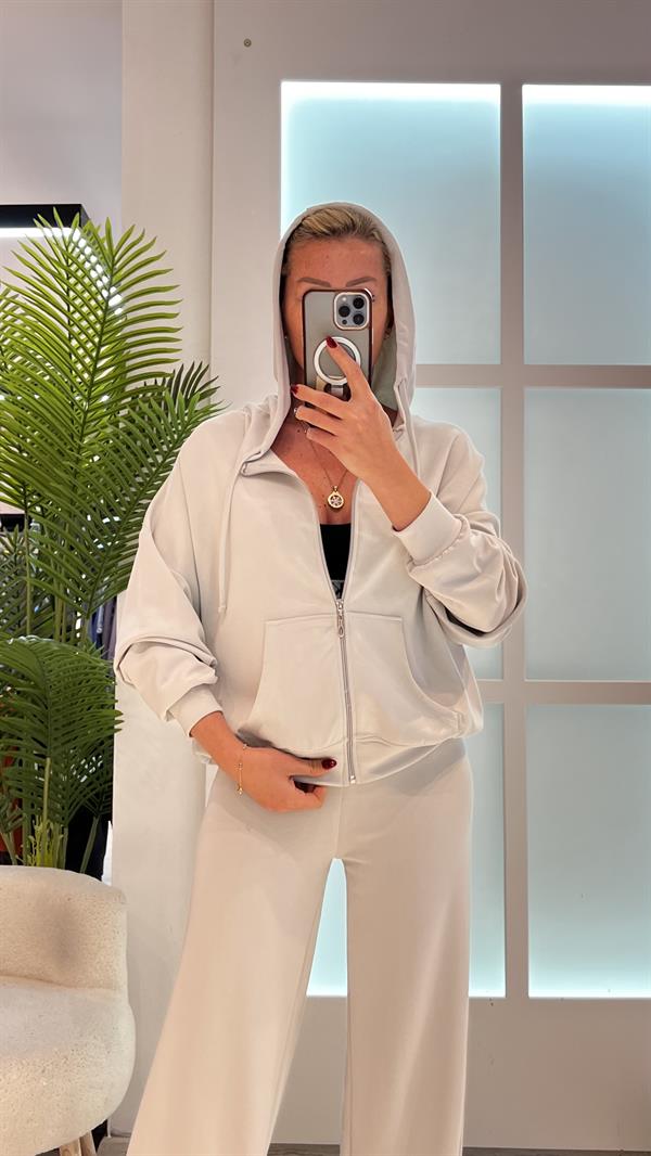 DARİCO KAPŞONLU KREM TAKIM