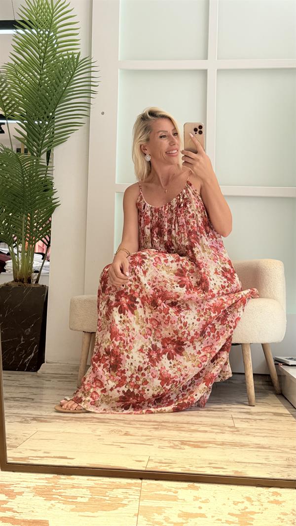 DİRS ÇİÇEKLİ ELBİSE