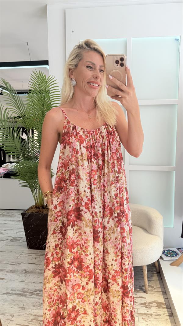 DİRS ÇİÇEKLİ ELBİSE