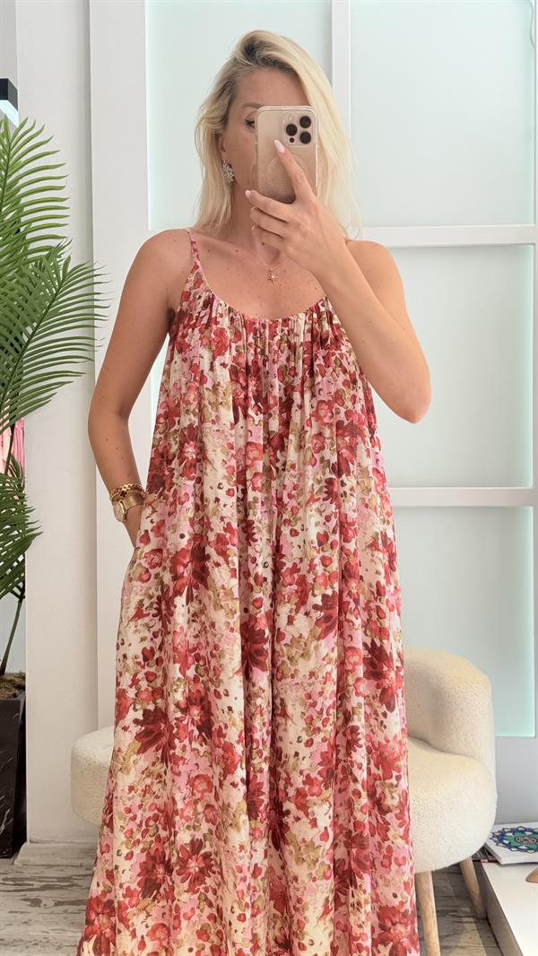 DİRS ÇİÇEKLİ ELBİSE