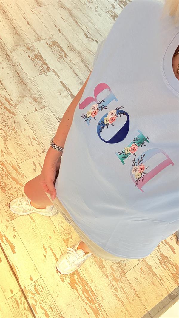 EMMA RENKLİ BEYAZ TSHIRT