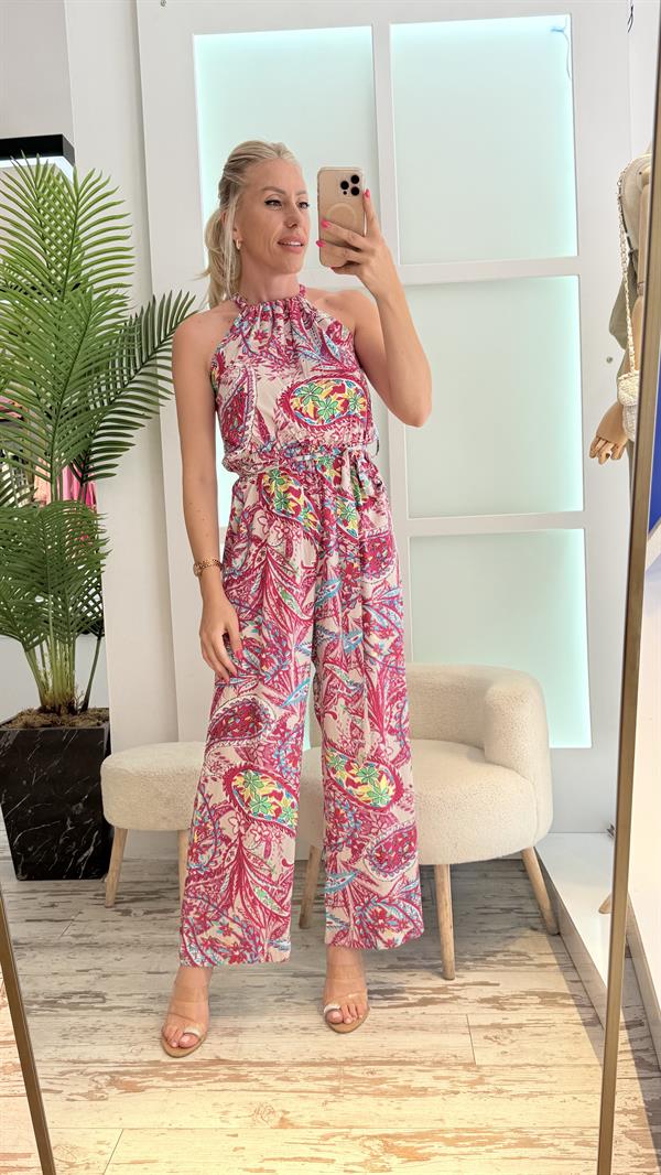 EPİO PEMBE HALTER YAKA TULUM