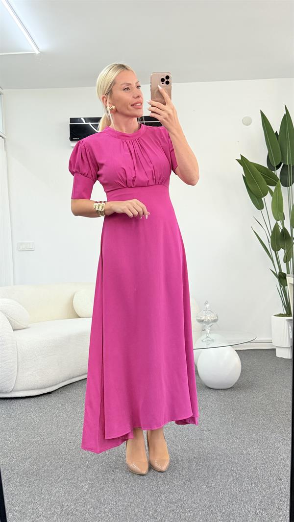 ESTELLE PEMBE ELBİSE