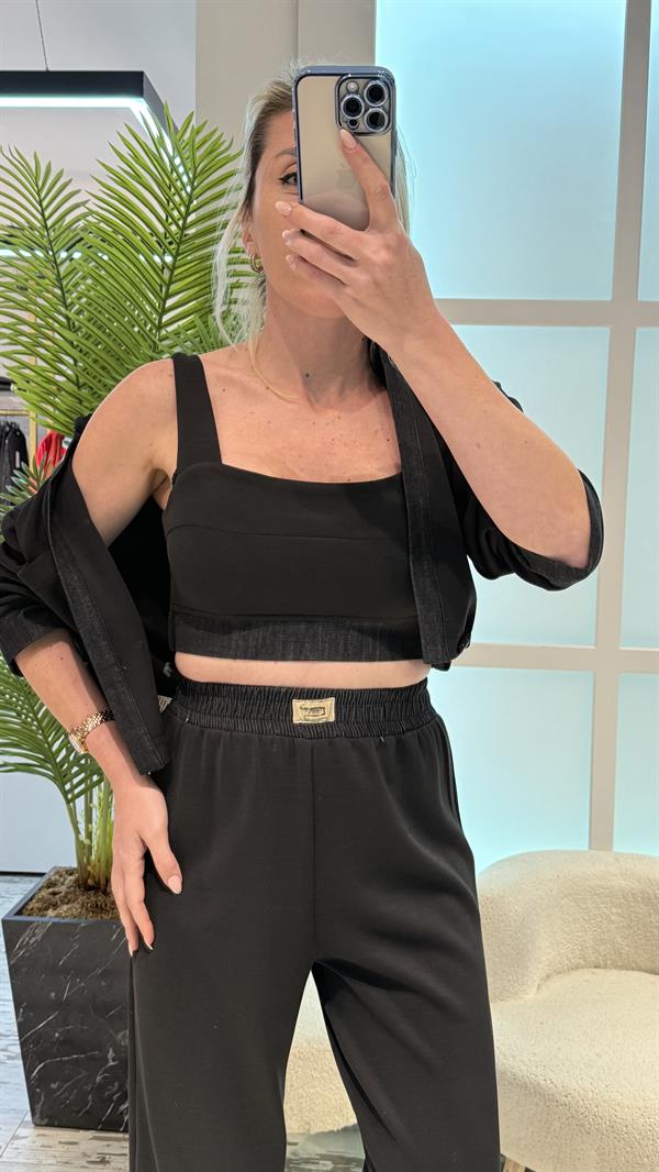 FELİCE SİYAH ÜÇLÜ TAKIM