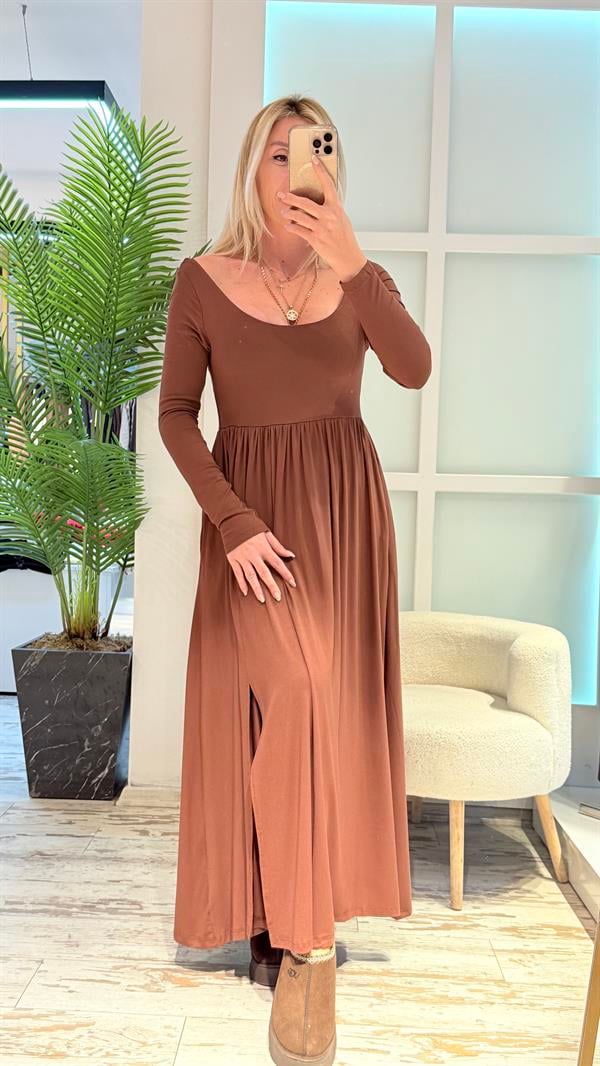 FİONA KAHVE ELBİSE