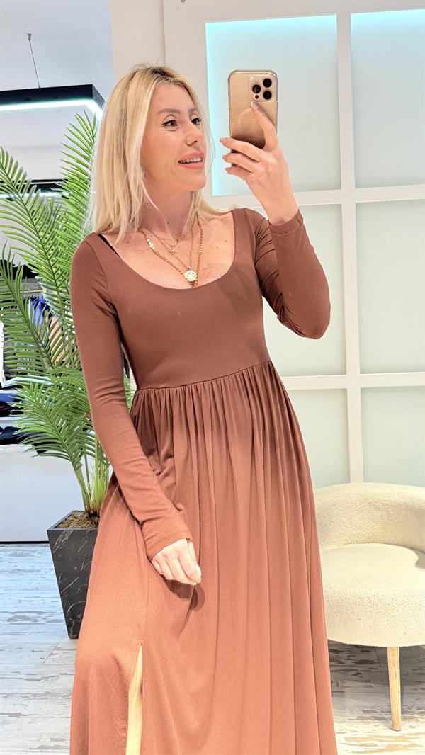 FİONA KAHVE ELBİSE