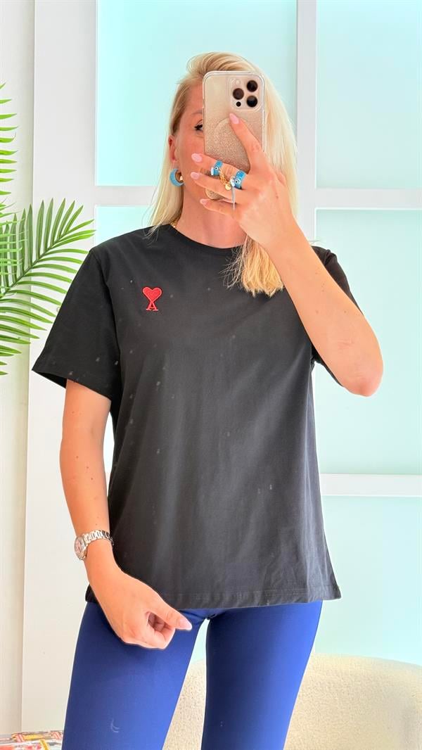 FLOWERS SİYAH TSHIRT