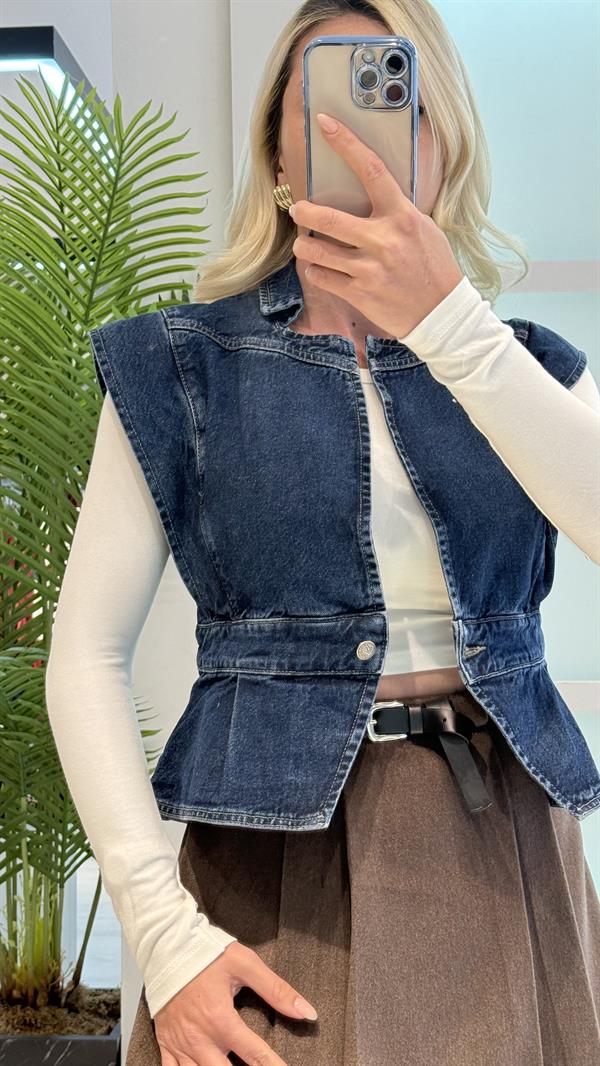 FOCUS MAVİ KOT YELEK