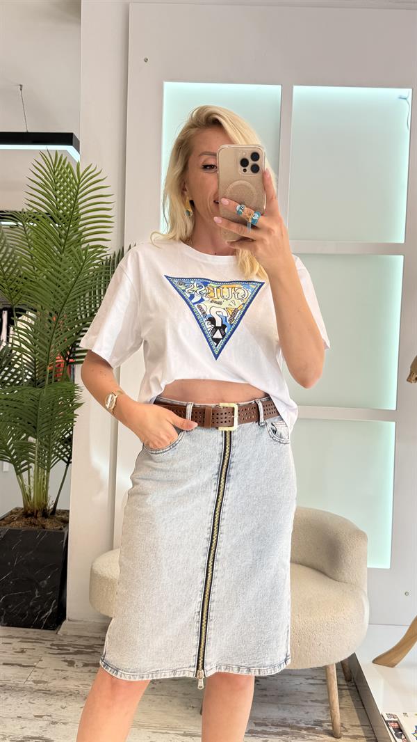 GEMMA BUZ MAVİSİ KOT ETEK