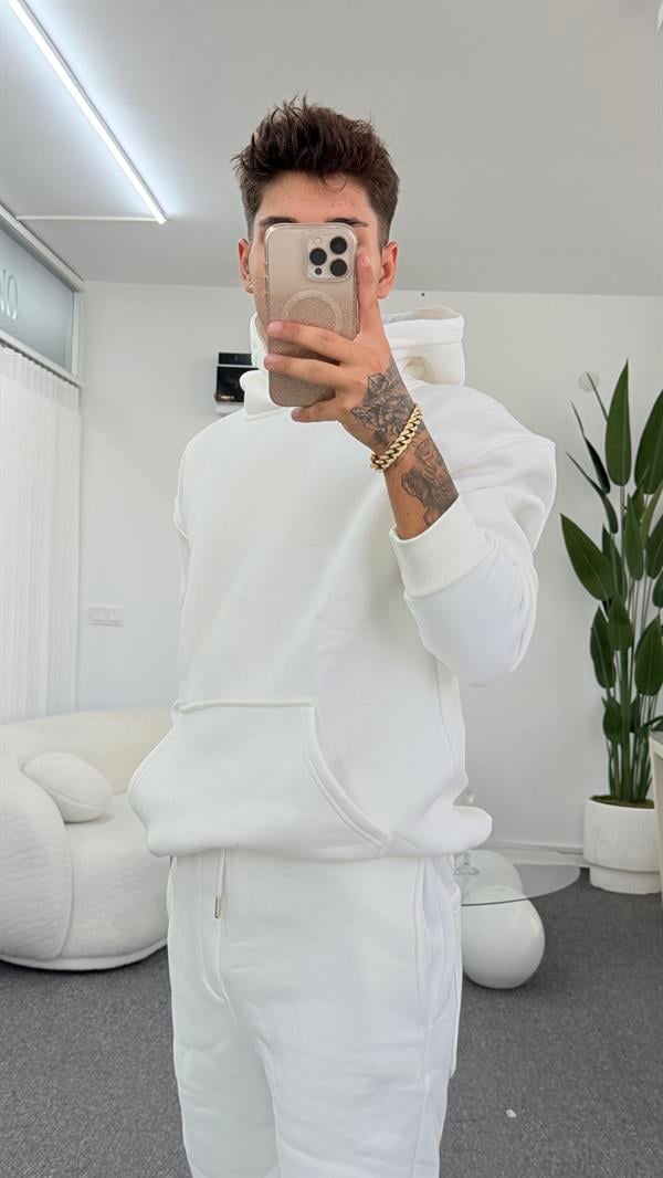 GOON ÜNİSEX BEYAZ EŞOFMAN TAKIMI