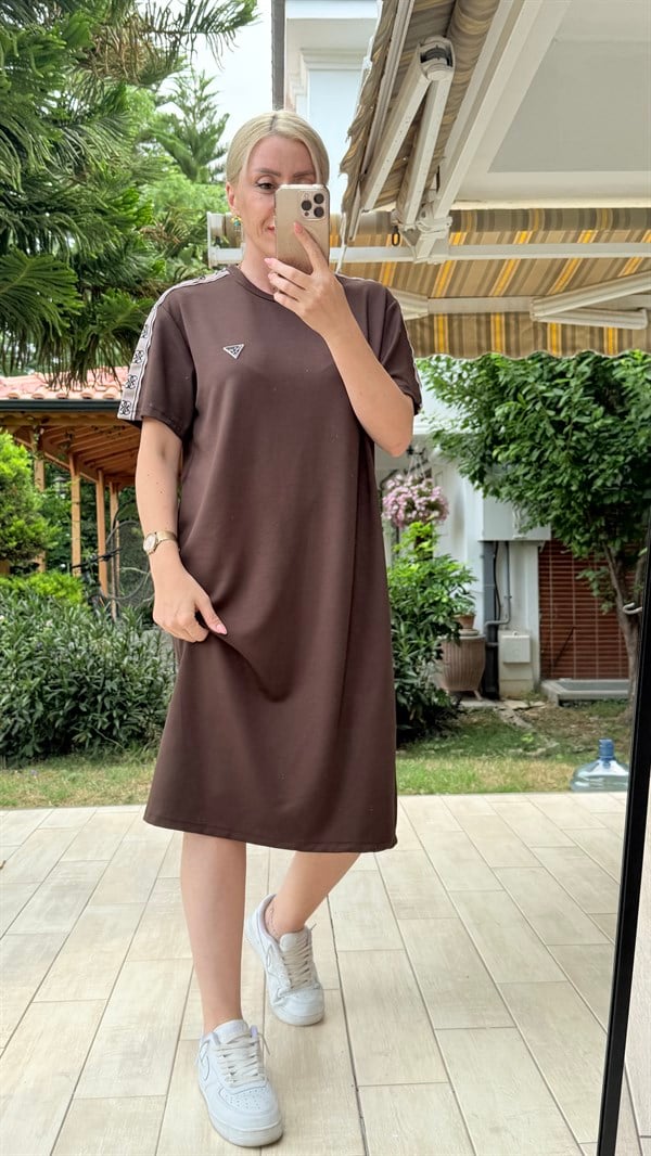 GURY KAHVERENGİ ELBİSE