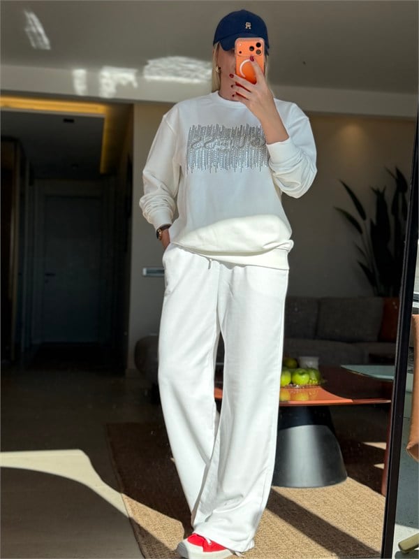 HURA BEYAZ SWEATSHIRT