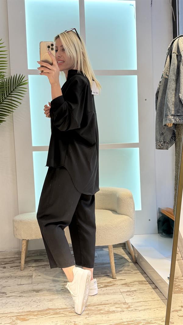 HUSKEY CREP SİYAH TAKIM