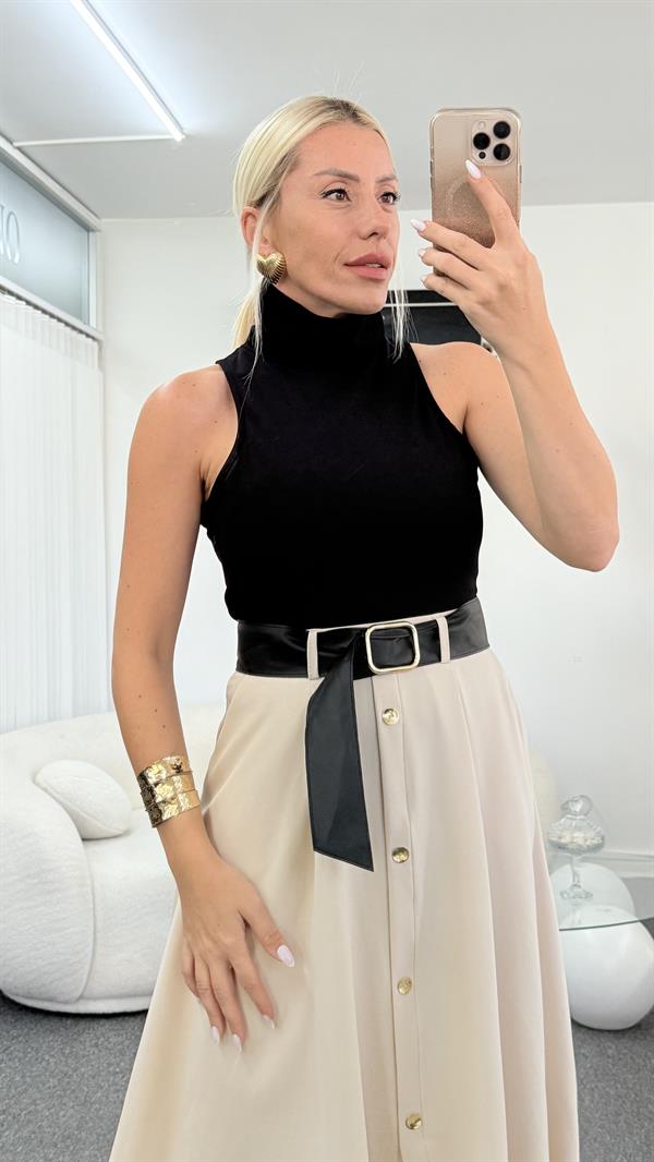 İBİTA KEMERLİ ELBİSE