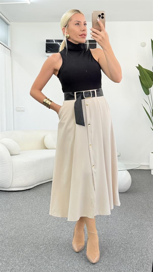 İBİTA KEMERLİ ELBİSE