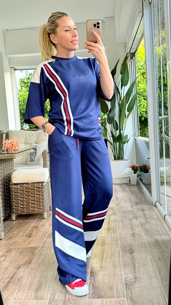 JESLA LACİVERT ŞERİTLİ TAKIM 