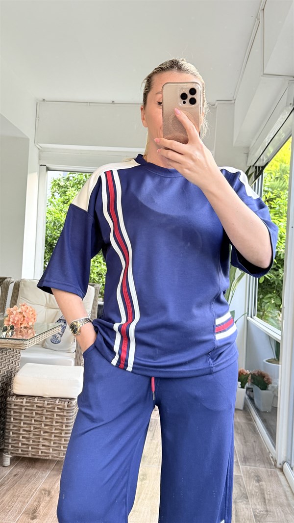 JESLA LACİVERT ŞERİTLİ TAKIM 