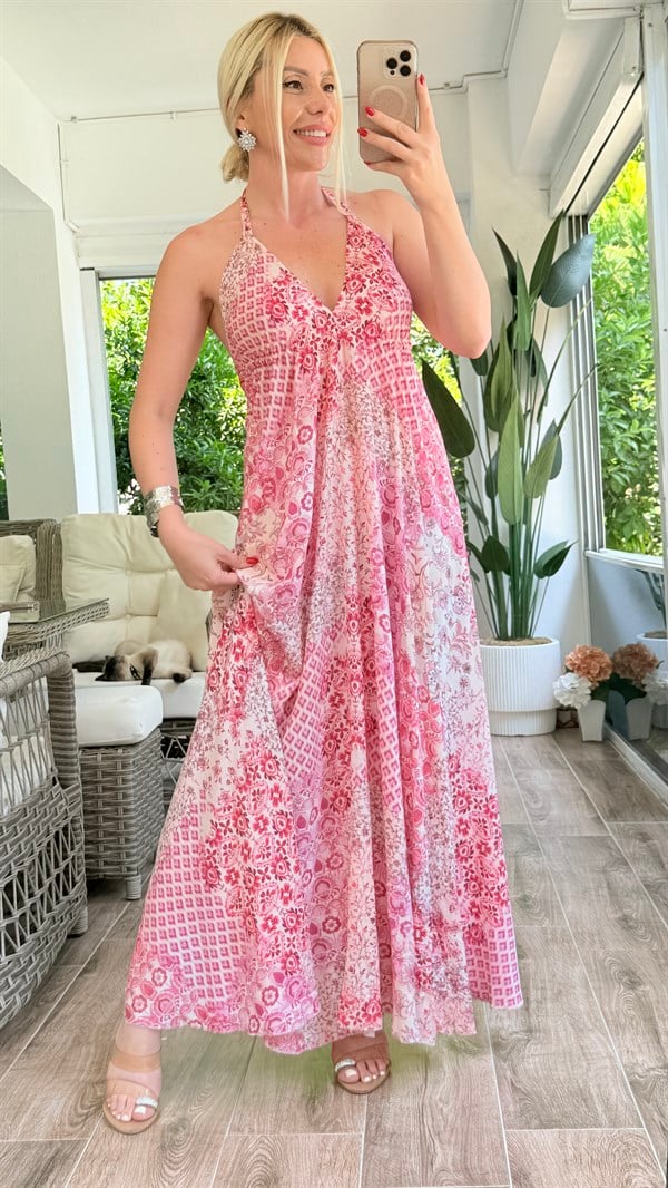 JEYLA PEMBE TASARIM ELBİSE 