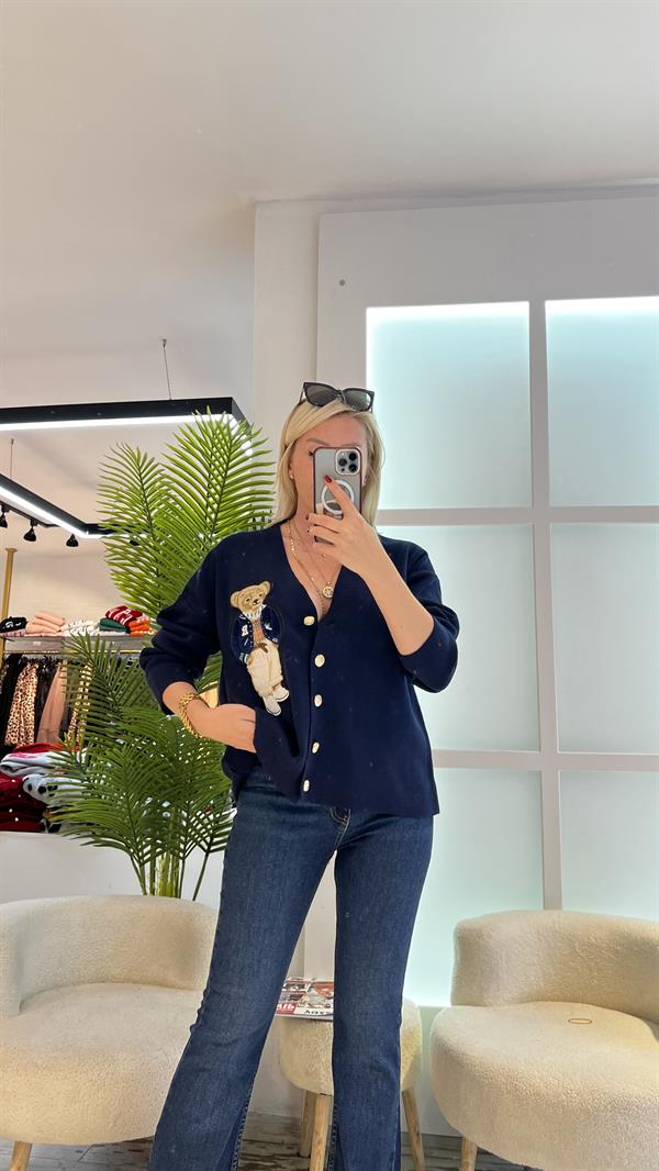 JOLLY LACİVERT AYICIKLI HIRKA