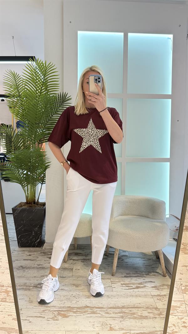 JOVİE BORDO TSHIRT
