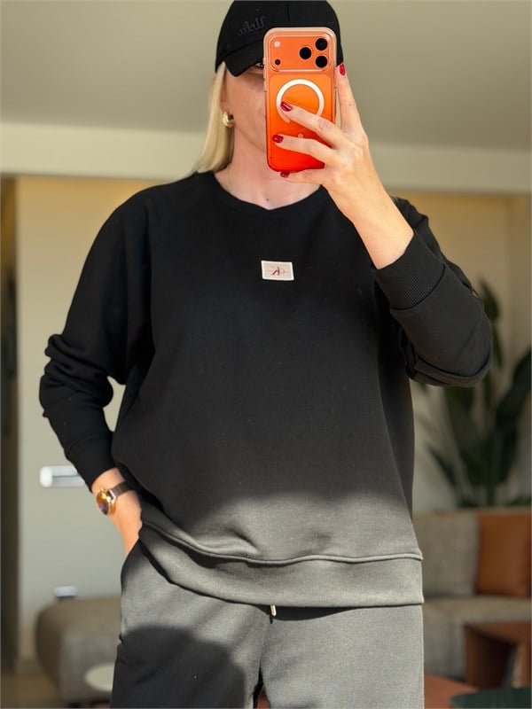 KLAR SİYAH SWEATSHIRT