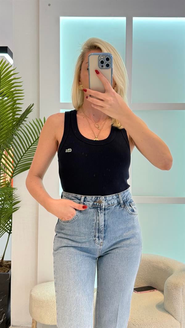 KLARİ SİYAH FİTİLLİ ATLET