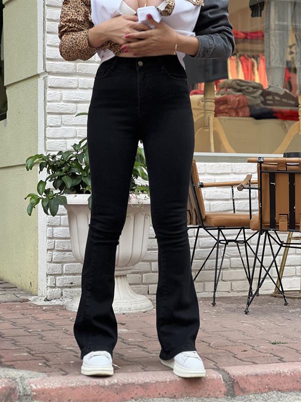 KOLP SİYAH İSPANYOL JEAN 