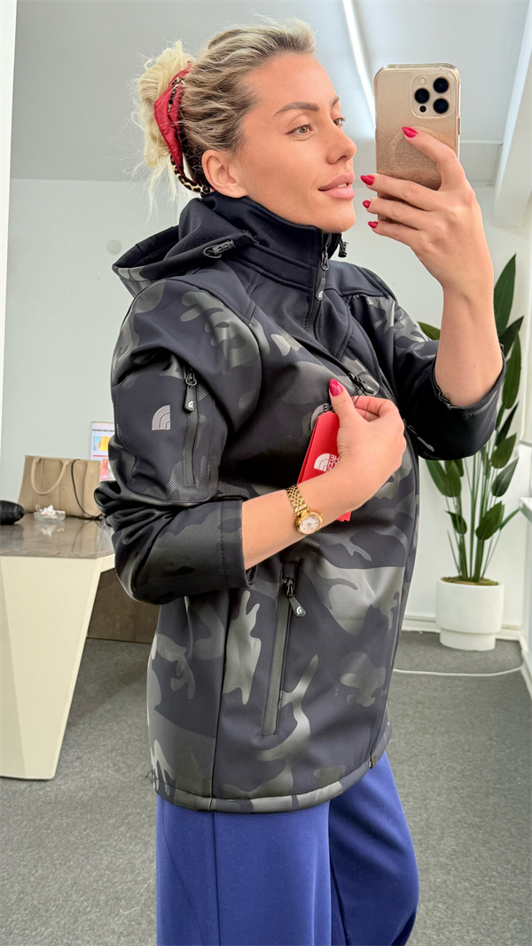 LACİVERT KAMUFULAJ CEKET 