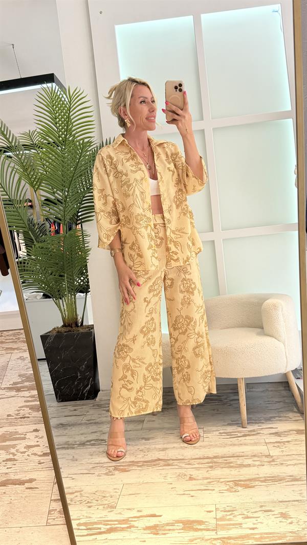 LİLT SARI KİMONO TAKIM 