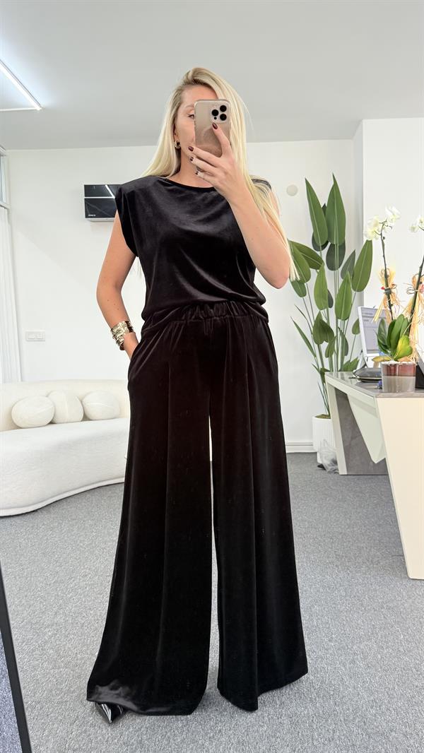 LİMİNS KADİFE SİYAH TAKIM 