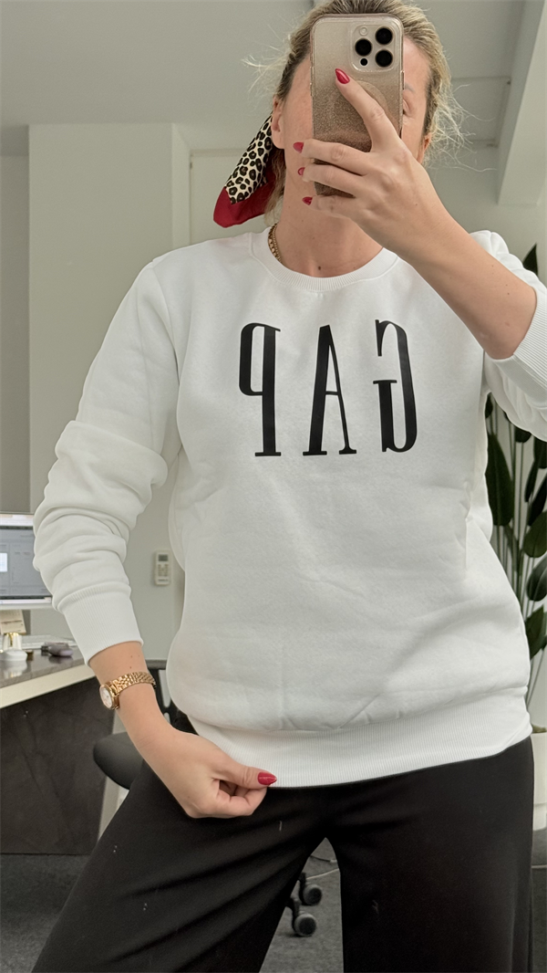 LOLE SİYAH YAZILI SWEATSHIRT